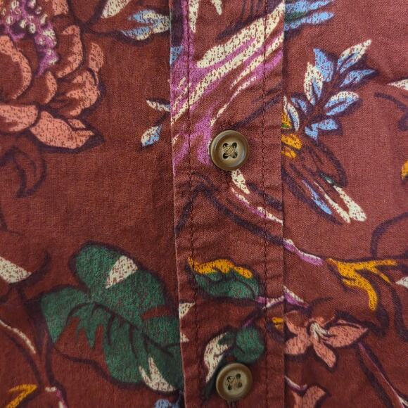 American Eagle Men's Hawaiian Print Short Sleeve Casual Button Up Shirt XXL - Picture 4 of 7